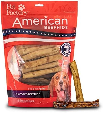 Pet Factory American Beefhide 5-Inch Chip Rolls