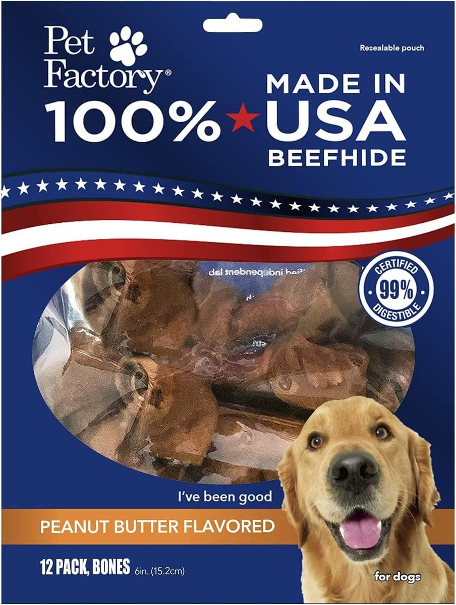 Pet Factory 6-Inch Knotted Beefhide Bones